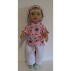 complete set lila met konijnen roze baby born 43cm