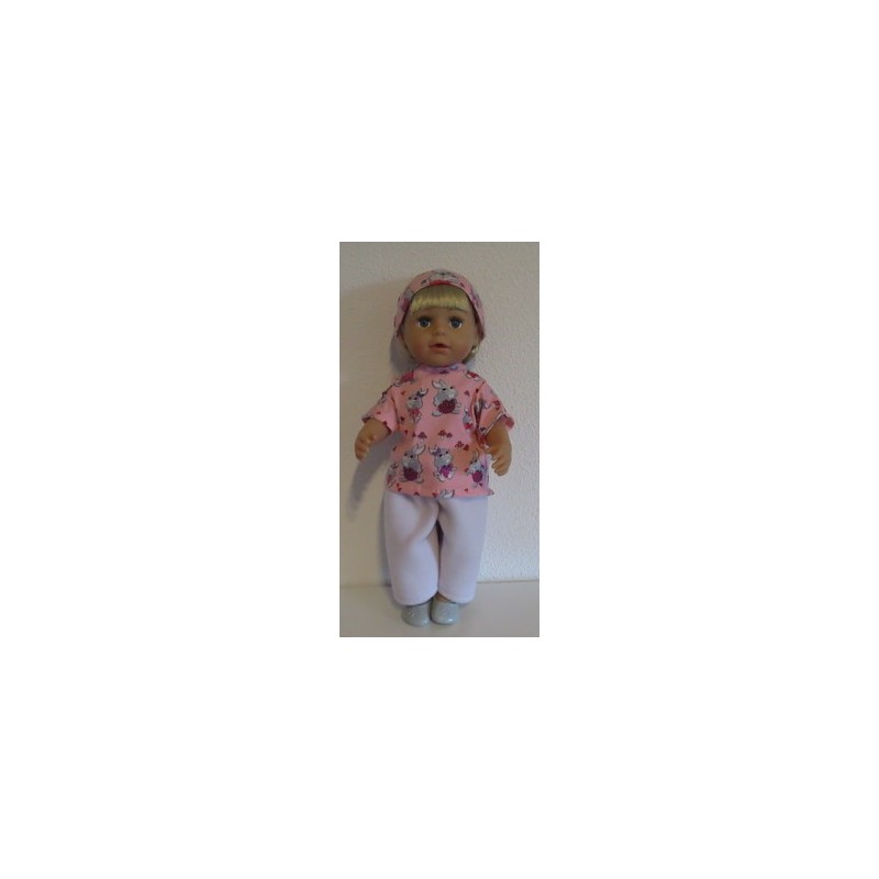 complete set lila met konijnen roze baby born 43cm
