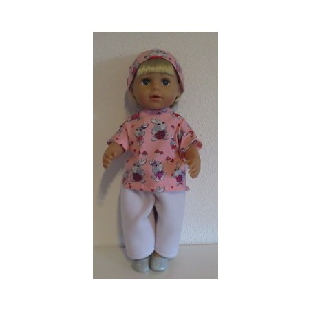 complete set lila met konijnen roze baby born 43cm