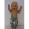 legging blauw bloemen baby born 43cm