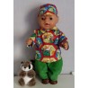 blouse setje rood dino's baby born 43cm