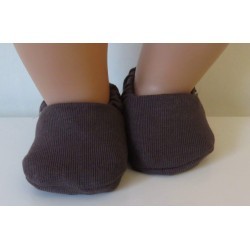 stoffen sloffen bruin baby born 43cm