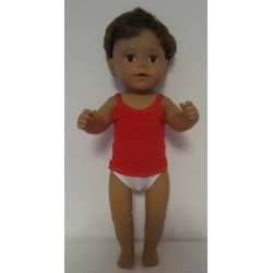 ondergoed setje rood met wit baby born 43cm