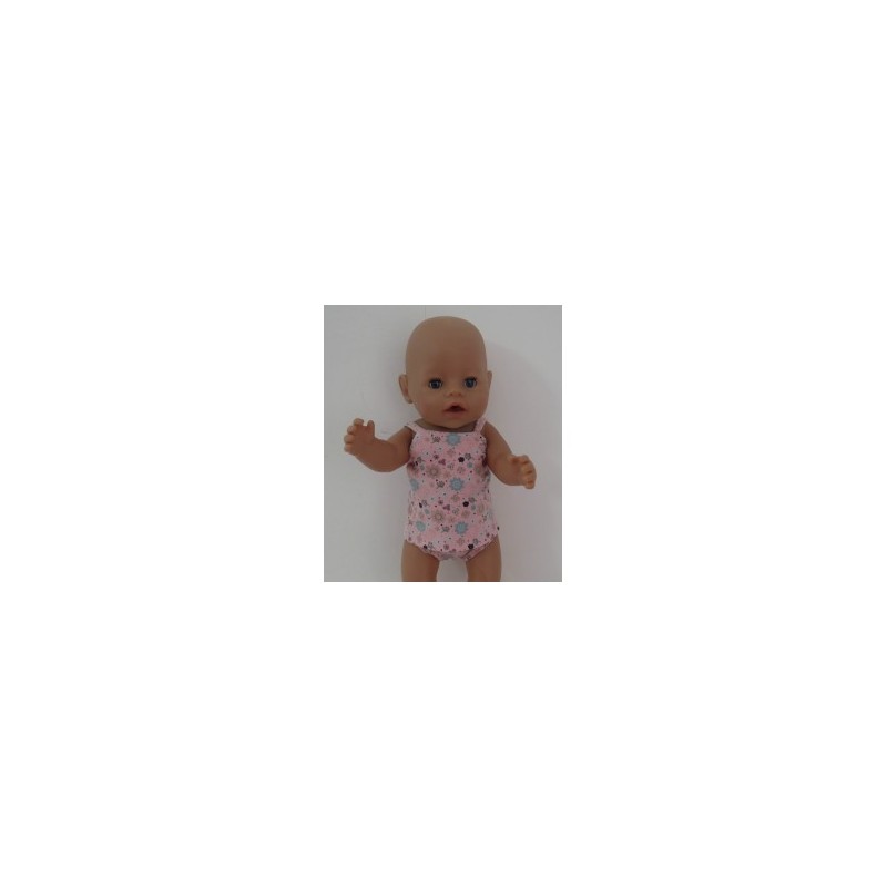 lux ondergoed setje roze gebloemd baby born 43cm