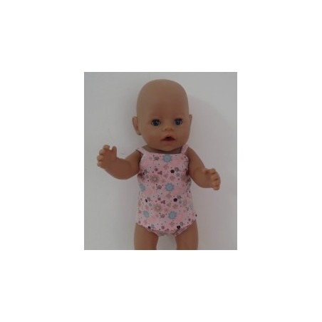 lux ondergoed setje roze gebloemd baby born 43cm