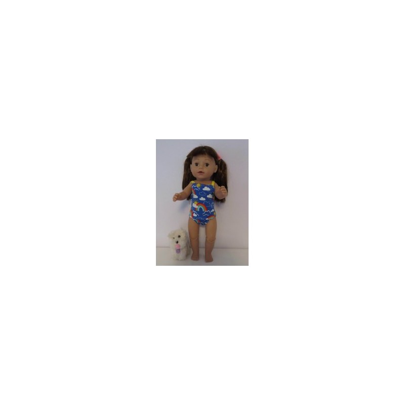 lux ondergoed setje blauw regenboog baby born 43cm