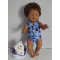 ondergoed setje blauw tandwielen baby born 43cm