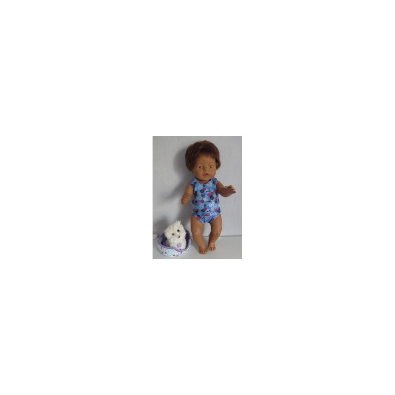 ondergoed setje blauw tandwielen baby born 43cm