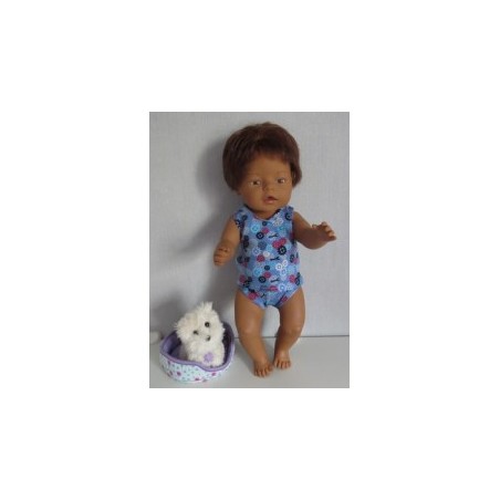 ondergoed setje blauw tandwielen baby born 43cm