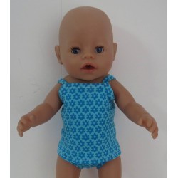 lux ondergoed setje blauw gebloemd baby born 43cm