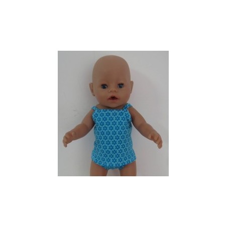 lux ondergoed setje blauw gebloemd baby born 43cm