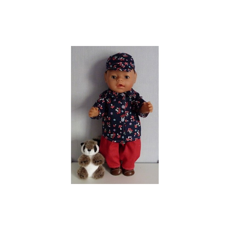 blouse setje paddestoelen baby born 43cm