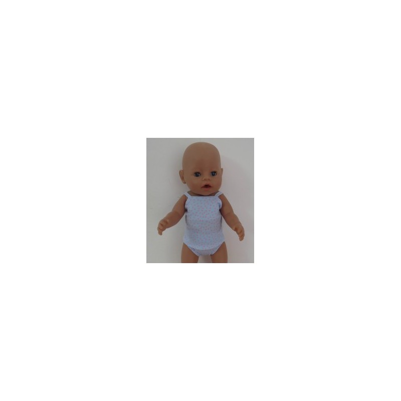 lux ondergoed setje blauw stippen roze  baby born 43cm