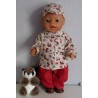 blouse setje bruin paddestoelen baby born 43cm