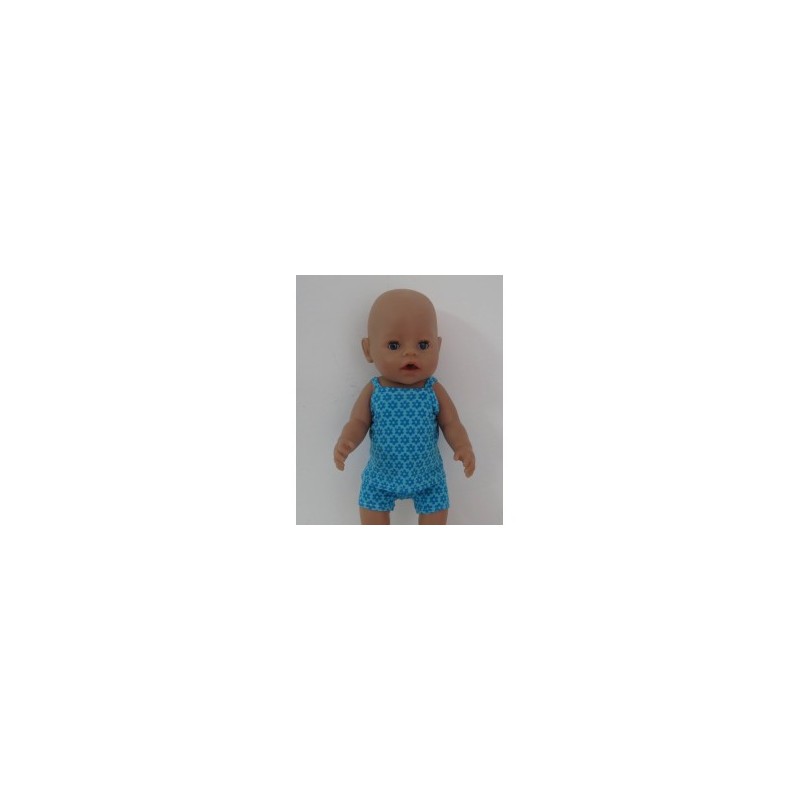 boxershort setje blauw gebloemd baby born 43cm
