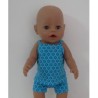 boxershort setje blauw gebloemd baby born 43cm