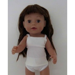 lux ondergoed setje wit met blauw kant baby born 43cm