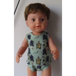 ondergoed setje strandhuisjes baby born 43cm