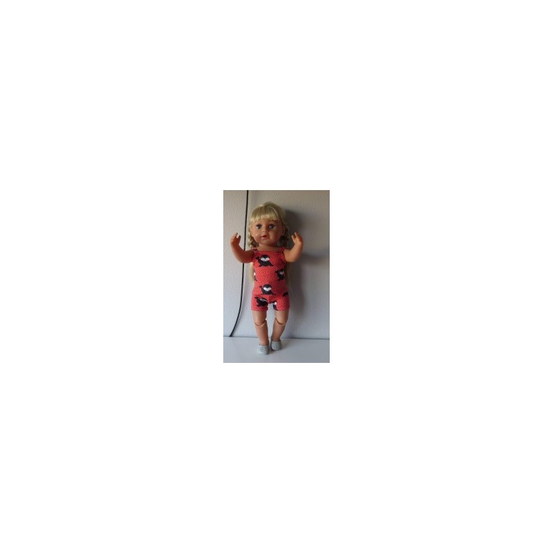 boxershort setje rood walrussen baby born 43cm