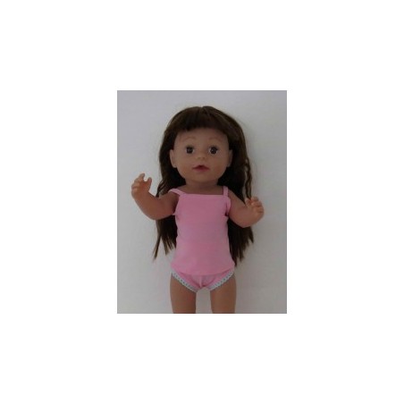 ondergoed setje roze met kant mint baby born 43cm