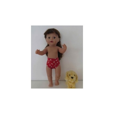 onderboek rood met bloemen baby born 43cm
