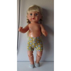 boxershort oker geel gebloemd baby born 43cm
