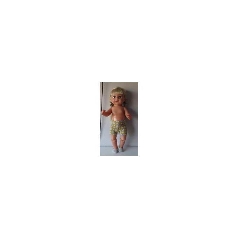 boxershort oker geel gebloemd baby born 43cm