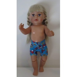 boxershort blauw paddestoelen  baby born 43cm