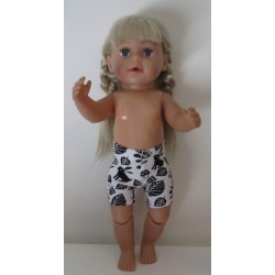 boxershort zwart konijn baby born 43cm