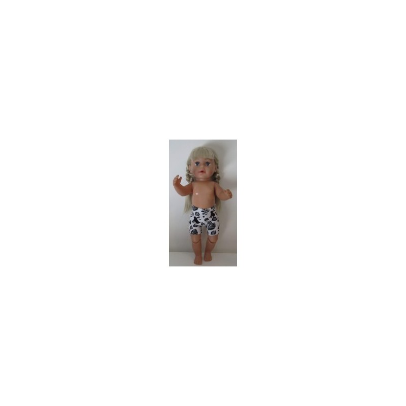 boxershort zwart konijn baby born 43cm