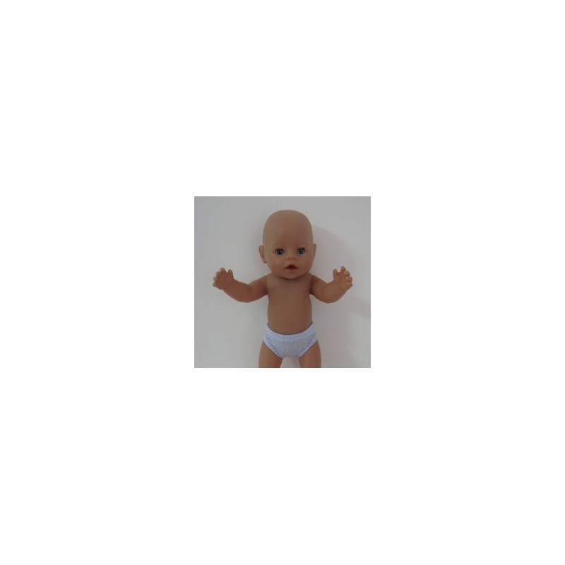 onderboek blauw met stippen roze baby born 43cm