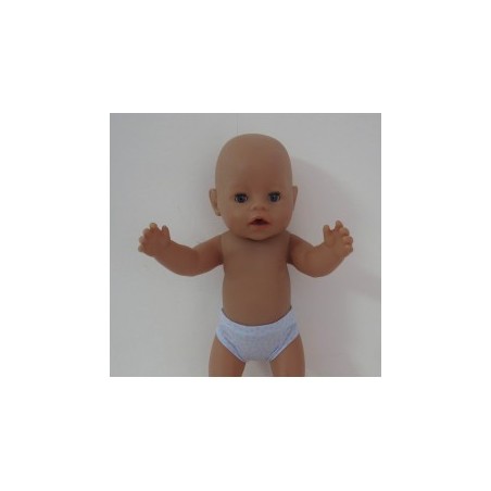 onderboek blauw met stippen roze baby born 43cm