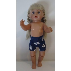 boxershort blauw bouwwagens  baby born 43cm