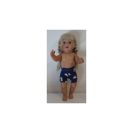 boxershort blauw bouwwagens  baby born 43cm