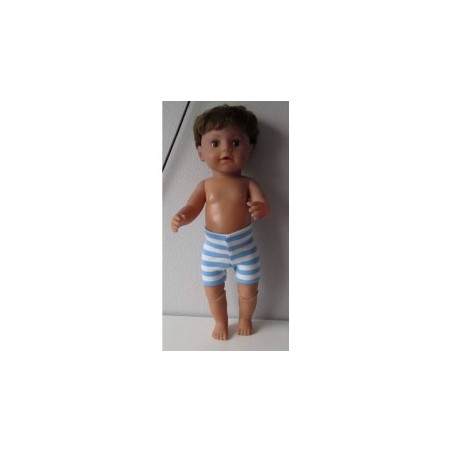 boxershort licht blauw gestreept  baby born 43cm