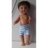 boxershort licht blauw gestreept  baby born 43cm