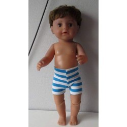 boxershort blauw gestreept baby born 43cm