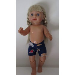 boxershort blauw konijnen  baby born 43cm