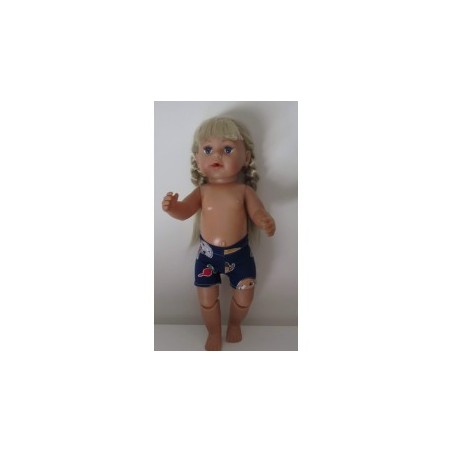 boxershort blauw konijnen  baby born 43cm
