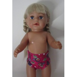 onderbroek hard roze paddestoelen baby born 43cm