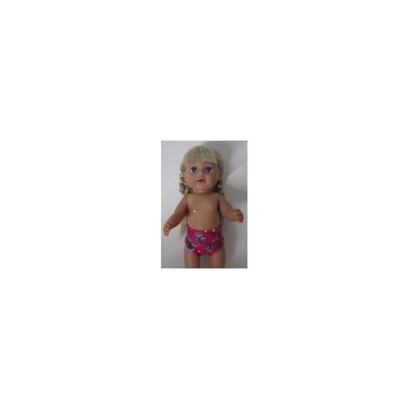onderbroek hard roze paddestoelen baby born 43cm