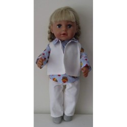 jeans broek setje cape cake blauw baby born 43cm