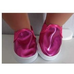 matalic schoentjes hard roze baby born 43cm