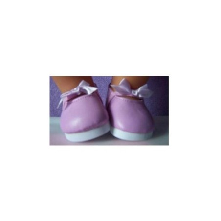 zomerschoentjes lila met strik baby born 43cm