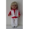 jeans broek setje rood sterren baby born 43cm