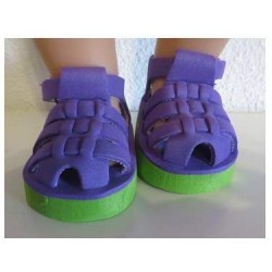 sandalen paars met groen  baby born 43cm