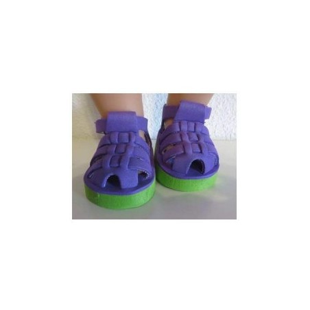 sandalen paars met groen  baby born 43cm