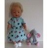 jurk stippen met kabouters baby born 43cm