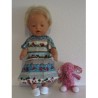 jurk gestreept met kabouters baby born 43cm