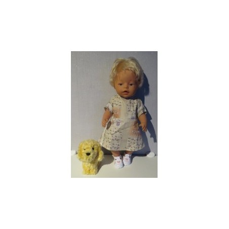 jurk bruin matroeska baby born 43cm